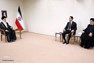 قائد الثورة الاسلامية يستقبل رئيس جمهورية ترکمانستان + صور