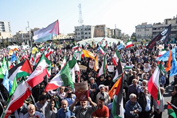 Iranian Friday Prayer Worshippers March to Mark Al-Aqsa Flood Operation Anniversary
