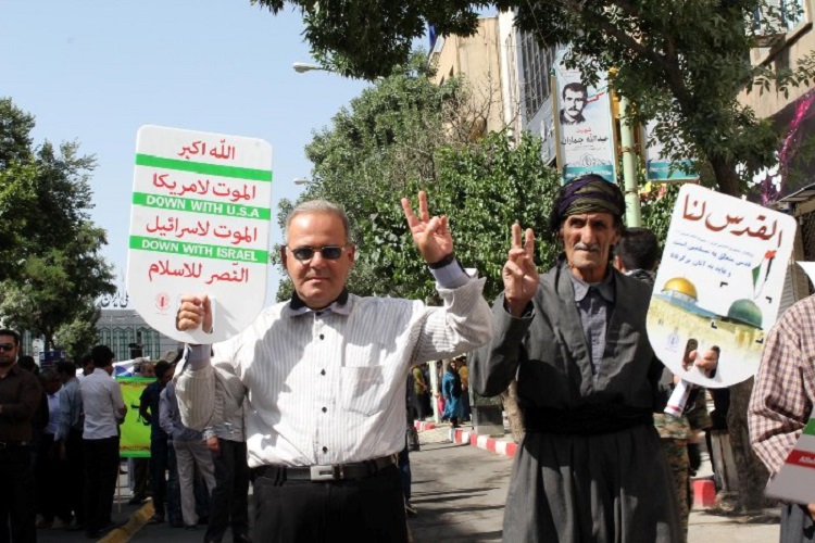 راهپیمایی روزه‌دار سنندجی در دفاع از ملت مظلوم فلسطین از نگان دوربین