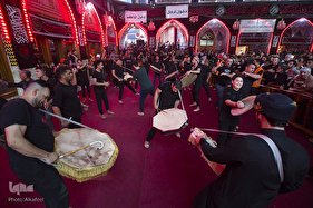 عزاداران حسینی در مسیر حرمین کربلا معلی