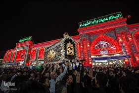 مراسم عزاداری سالروز شهادت امام  علی (ع) در حرم امام حسین (ع)