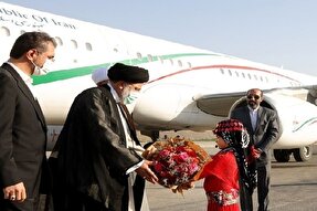 عکس | ورود رئیس‌جمهور به کردستان