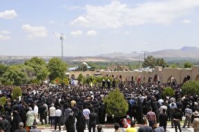 پیکر شهید رحمتی در زادگاهش مراغه آرام گرفت + فیلم