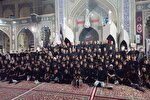 اجرای آیین سقایی همدان در حرم امام رضا(ع) + عکس