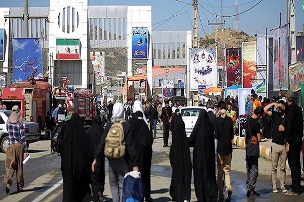 عبور زائران اربعین از مرز باشماق مریوان