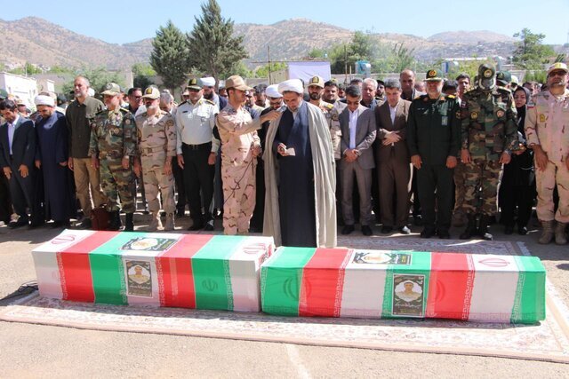 مراسم تشییع شهدای مرزبانی