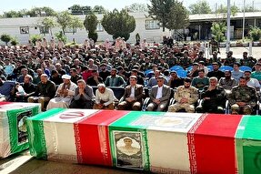 عکس | مراسم تشییع پیکر شهدا در مریوان