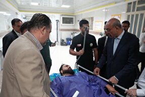 استاندار کرمانشاه از مجروحان حمله تروریستی رژیم صهیونیستی عیادت کرد