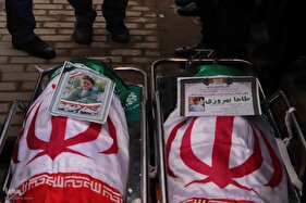 تشییع پیکر دو شهید قرآن‌آموز در تبریز