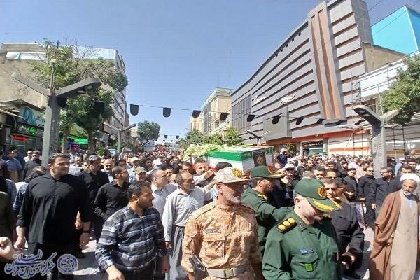 عکس | مراسم تشییع شهید «رضا بسطامی» در سنندج